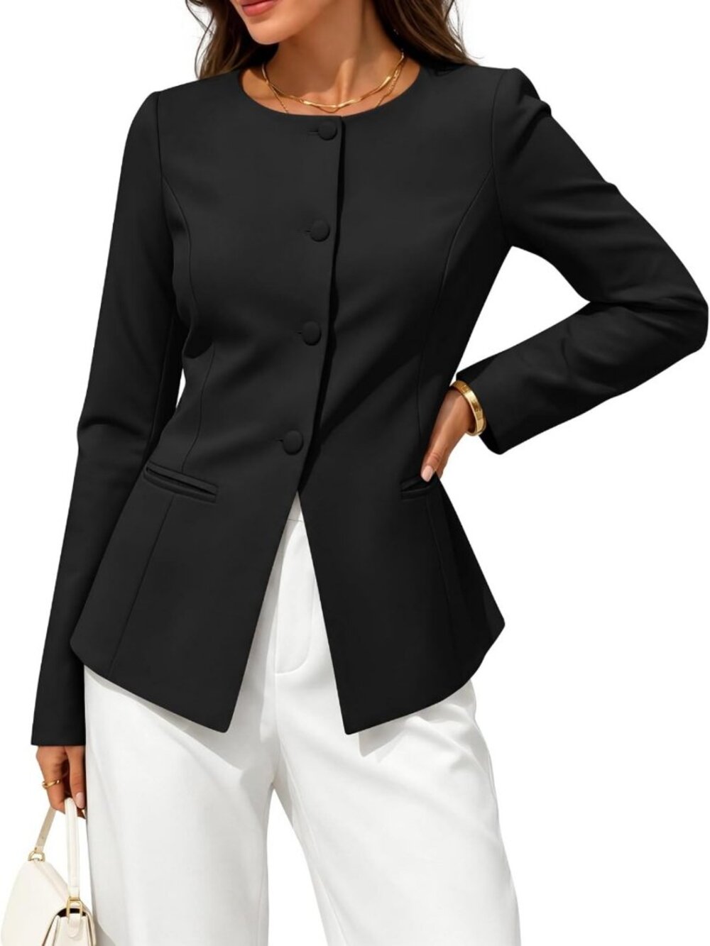 Chic Women's Fall Business Casual Blazer Suit Jacket - Stylish Office Wear